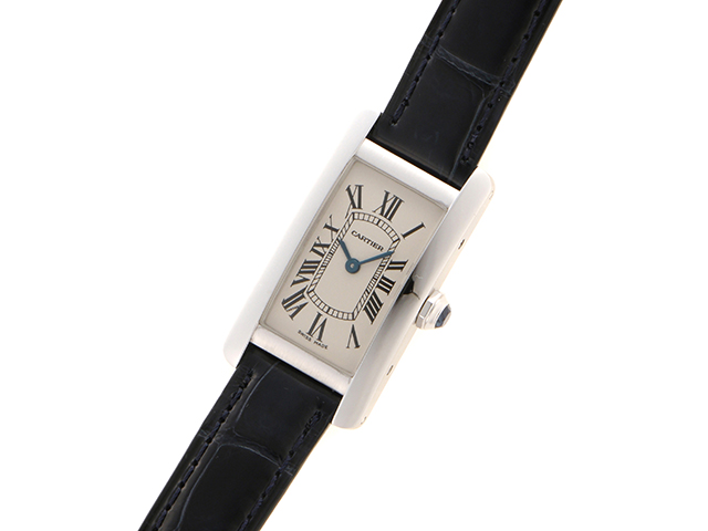 Cartier カルティエ タンクアメリカンSM W2601956 WG/革