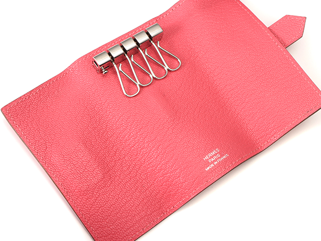 HERMES エルメス ベアンキーケース4連 ローズリップスティック