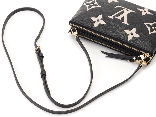 LOUIS VUITTON　ルイヴィトン 　 ポシェット・ドゥーブルジップ 　バイカラー　モノグラムアンプラント 　ブラック M80787　【430】　 2143200505697