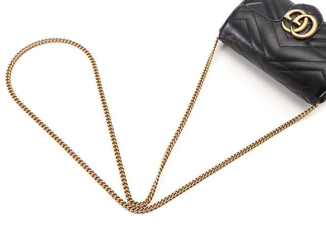 GUCCI グッチ GGマーモントキルティングレザー スーパーミニバッグ