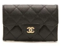 CHANEL シャネル クラシックフラップカードケース ブラック/SV