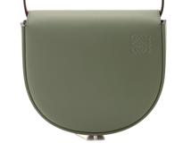 LOEWE　ロエベ　ヒールデュオショルダーバッグ　カーフ　グリーン/ブラウン　A894A01X02 6465【431】