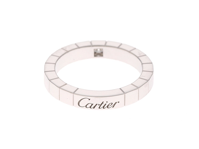 Cartier　カルティエ　ラニエールリング　K18　B4058700　ホワイトゴールド　1Pダイヤ　刻印サイズ51号　約6.2ｇ【430】2143200514804
