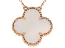 Van Cleef & Arpels　ヴァン クリーフ&アーペル　ヴィンテージアルハンブラ　ネックレス　K18ピンクゴールド　白蝶貝　6.3g　ギャラ付き（2022年国内印）　【472】2143200517218　KS