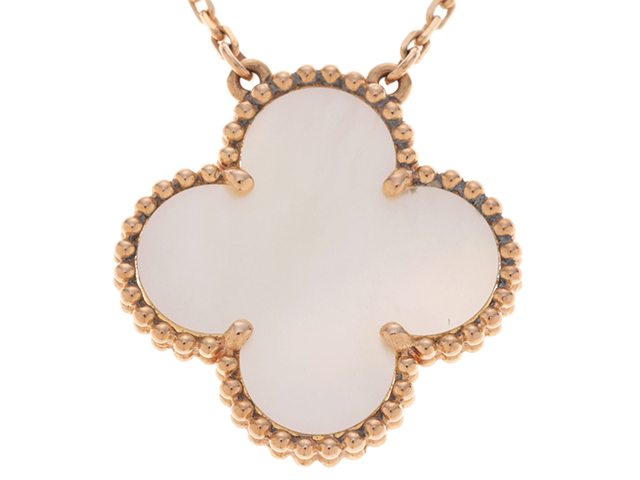 美品　Van Cleef & Arpels アルハンブラ ペンダント　白蝶貝　金 Van Cleef & Arpels - ヴァンクリーフアーペル ヴィンテージ