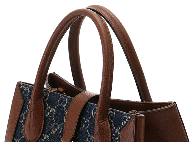 GUCCI グッチ ジャッキー1961 ブルー/ブラウン デニム／レザー