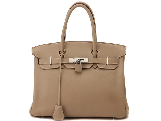 HERMES エルメス バーキン30 ベージュ/SV金具□L刻印 2008年頃