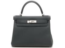HERMES エルメス ケリー28 ヴェールルソー SV シルバー金具 D刻 2019年 2143200533478【200】