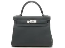 HERMES エルメス ケリー28 ヴェールルソー SV シルバー金具 D刻 2019年 2143200533478【200】