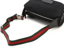 GUCCI　グッチ　ショルダーバッグ　630920　ブラック　ナイロン【430】2143200536608