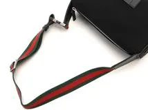GUCCI　グッチ　ショルダーバッグ　630920　ブラック　ナイロン【430】2143200536608