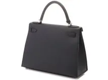 HERMES　エルメス　ケリー28　ブラック/SV　ヴォーエプソン　U刻印　【432】　2143200536929