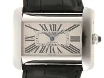 Cartier カルティエ タンクディヴァンLM W6300755 ステンレス/革 アイボリー 男性用 自動巻時計【473】  の購入なら「質」の大黒屋（公式）