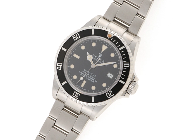 87番台 1985年頃製 国際保証書有 ROLEX ロレックス シードゥエラー Ref.16660 トリプル･シックス フチ有り ブラック文字盤 SS 自動巻（2143200541190）【200】T