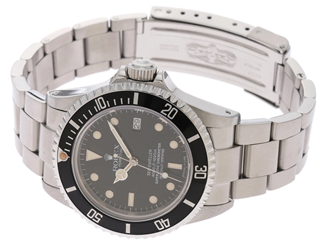 87番台 1985年頃製 国際保証書有 ROLEX ロレックス シードゥエラー Ref.16660 トリプル･シックス フチ有り ブラック文字盤 SS 自動巻（2143200541190）【200】T