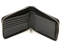 CELINE　セリーヌ　ジップドバイフォールド　ブラック　レザー【472】YI