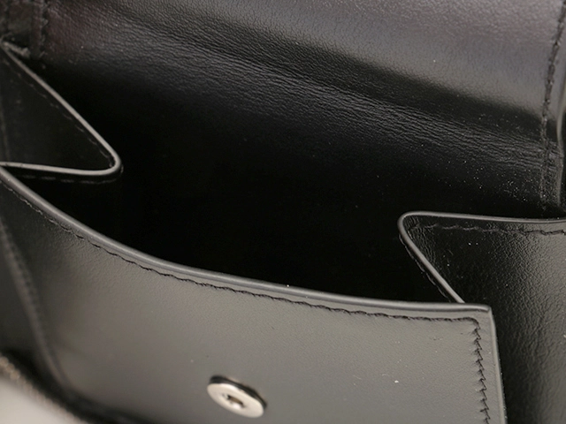 CELINE　セリーヌ　ジップドバイフォールド　ブラック　レザー【472】YI