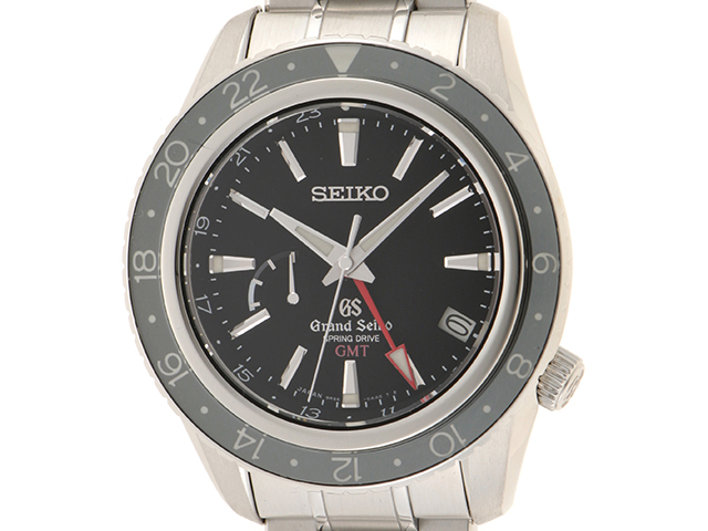 GRAND SEIKO グランドセイコー スプリングドライブ GMT SBGE001 ステンレス SS ブラック メンズ スプリングドライブ【432】2143200542975  の購入なら「質」の大黒屋（公式）