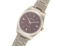 ROLEX　ロレックス　オイスター　パーペチュアル39　114300　レッドグレープ文字盤　ステンレス　SS　ランダム番　メンズ　2015年8月正規ギャラ　自動巻き　2143200543934【432】