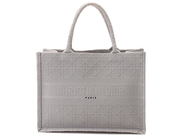 Dior ディオール カナージュブックトート ミディアム グレー キャンバス M1296ZREY M950【207】2143200548601