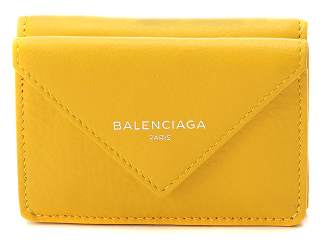 BALENCIAGA バレンシアガ ペーパー ミニウォレット 391446 イエロー