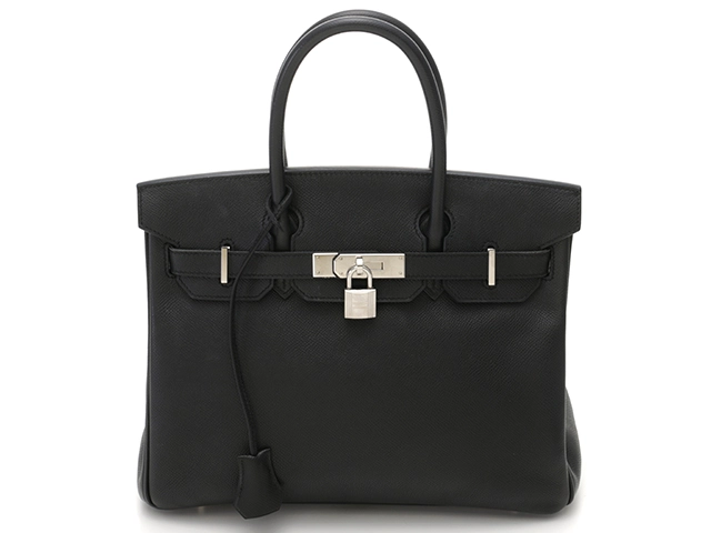 HERMES エルメス バーキン30 ブラック シルバー金具 SV ヴォー