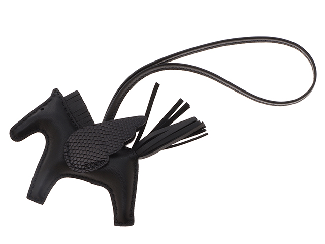 HERMES エルメス ロデオペガサスチャームPMタッチ ソーブラック 刻印Z  