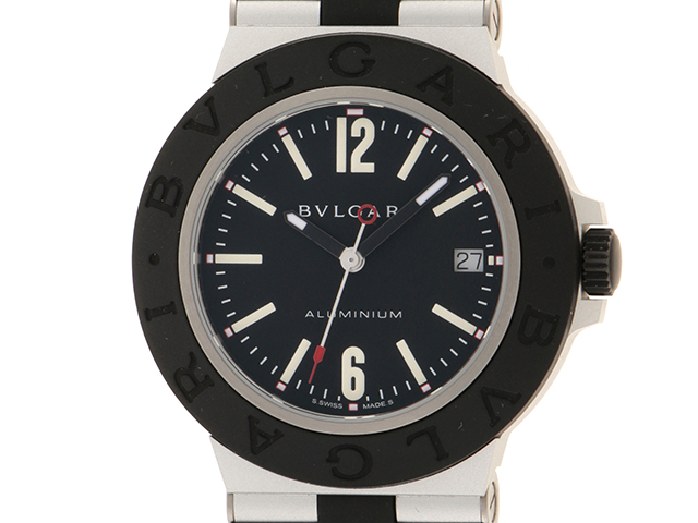 ちーた Bvlgari Aluminum 40mm Automatic Black Dial Men's Watch