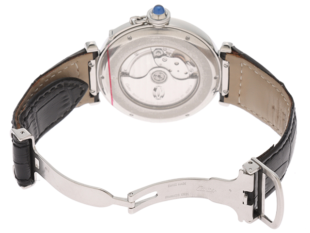CARTIER カルティエ メンズ腕時計 パシャ42 W3107255 自動巻き アイボリー文字盤 ステンレス/革ベルト 本体のみ【433】  の購入なら「質」の大黒屋（公式）
