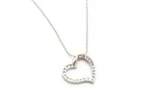 Folli Follie フォリフォリ ハートネックレス K18WG ホワイトゴールド ダイヤモンド 0.34ct 【460】2143200554213