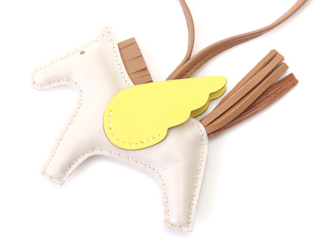 新品同様 エルメス 小物 ロデオチャーム ペガサスPM U刻印 レザー  