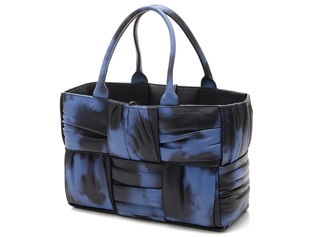 Bottega Veneta ボッテガ・ヴェネタ スモール ザ・アルコ トート ブラック/パープル レザー 【472】KS