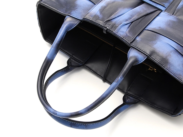 Bottega Veneta ボッテガ・ヴェネタ スモール ザ・アルコ トート ブラック/パープル レザー 【472】KS