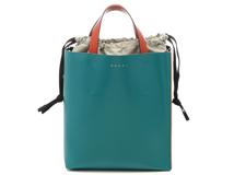 Marni　マルニ　MUSEO スモールトートバッグ　SHMPV01TY0LV639　ブルー／ブラック／ブラウン　カーフ【207】2143200560023