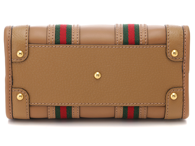 GUCCI グッチ ダブルG シェリーライン 2wayバッグ ブラウン