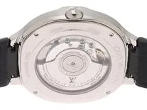 LOUIS VUITTON ルイ・ヴィトン 腕時計 ヴォヤジャー GMT Q7D340 ステンレス／革 シルバー文字盤 自動巻き 2017年正規品【472】SJ