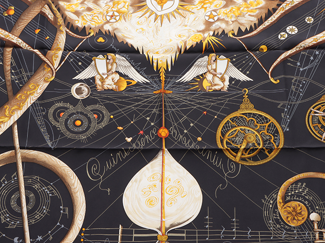 HERMES エルメス カレ90 QUINTESSENCE 宇宙 ブラック/マルチ
