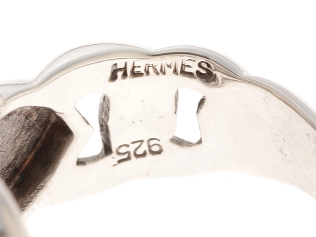 HERMES エルメス 貴金属宝石 ブックルセリエ リング シルバー 6.1g #10 2143200567732 【205】