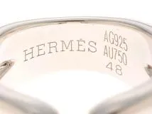 HERMES　エルメス　ヒストリー リング　シルバー/K18イエローゴールド　#48　8号【430】2143200567749