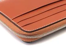 CELINE　セリーヌ　パース付きジップドカードホルダー　10K082CZ1.04LI　タン PVC/レザー【207】2143200567855