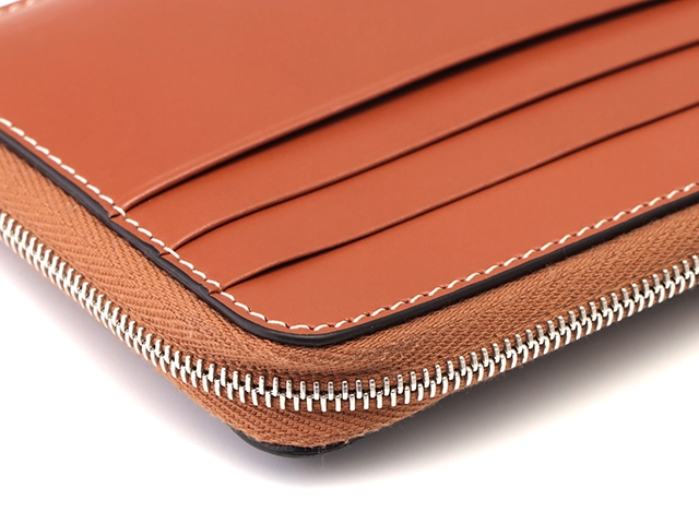 CELINE　セリーヌ　パース付きジップドカードホルダー　10K082CZ1.04LI　タン PVC/レザー【207】2143200567855