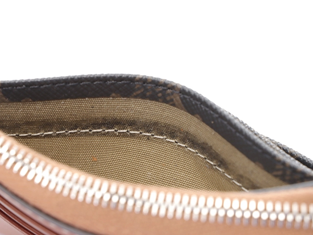 CELINE　セリーヌ　パース付きジップドカードホルダー　10K082CZ1.04LI　タン PVC/レザー【207】2143200567855