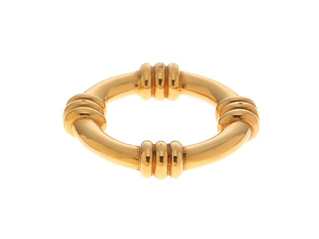 ほぼ未使用　美品　エルメス　HERMES トリオ　スカーフリング　ゴールド ほぼ未使用 美品 エルメス HERMES トリオ スカーフリング ゴールド