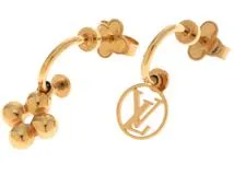 LOUIS VUITTON　ルイヴィトン　　M64859　ブックル・ドレイユ・ブルーミングピアス　金メッキ【430】2143200568401