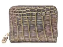 LOUIS VUITTON 　ルイヴィトン コインケース ジッピーコインパース クロコダイル　グレー系/ゴールド【472】AH