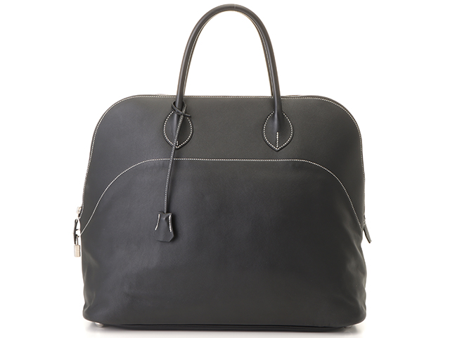 HERMES エルメス ボリードリラックス45 ブラック／SV □R刻印