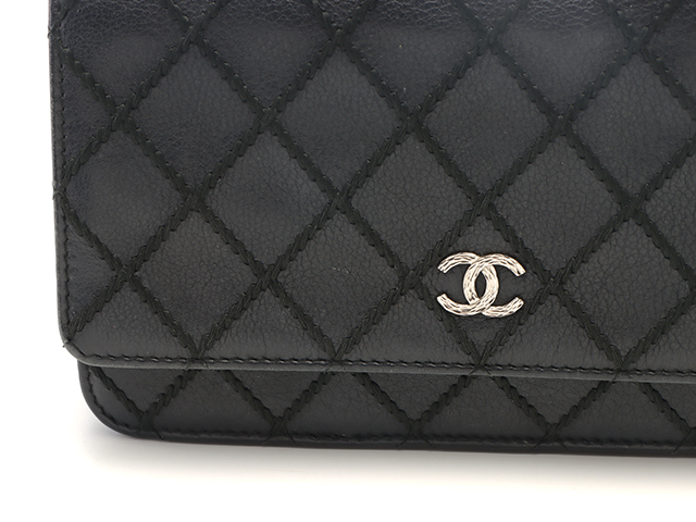CHANEL シャネル ワイルドステッチマトラッセチェーンウォレット  
