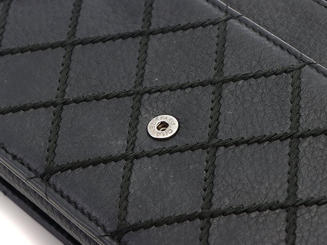 CHANEL シャネル ワイルドステッチマトラッセチェーンウォレット  