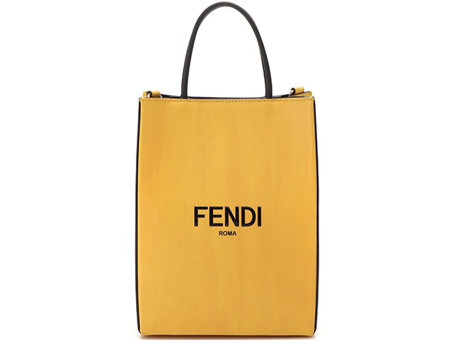 FENDI パックスモール ショッピングバッグ イエロー/ブラック カーフ 7VA512 ADP6【471】K の購入なら「質」の大黒屋（公式）