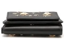 JIMMY CHOO　ジミーチュウ　財布　スタースタッズ　ネモ　三つ折財布　NEMOCZN　ブラック　カーフ　2143200573047　【437】